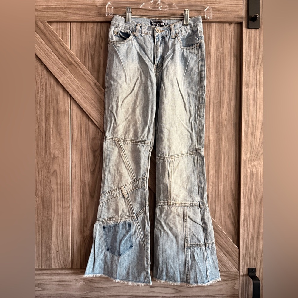 Limited Too Gray Flare Wide Leg Jeans - Vintage